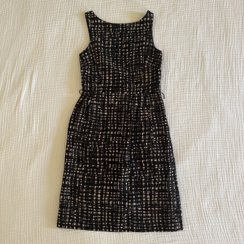 Michael Kors Black and Cream Sheath Dress